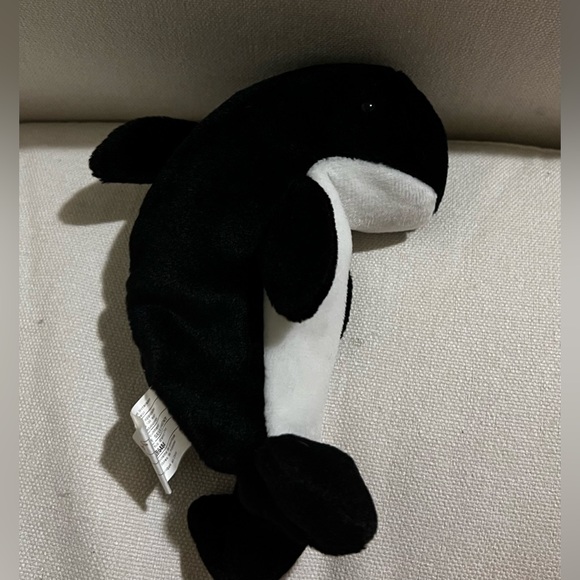 Ty Beanie Babies Waves the Orca Whale Plush Toys - 4084 Rare With Errors Retired - Picture 2 of 14